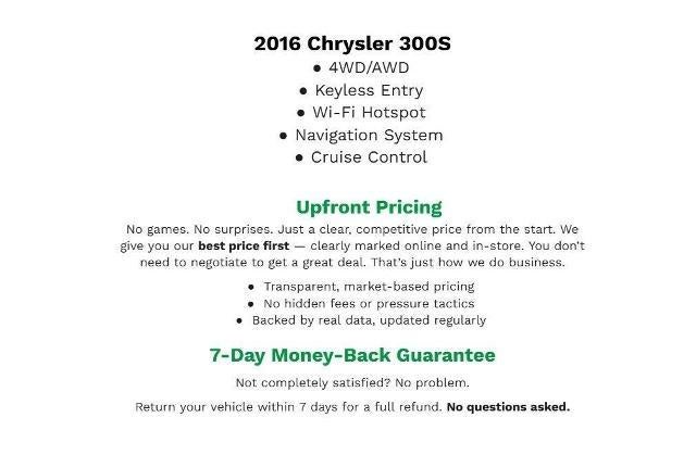 2016 Chrysler 300 300S