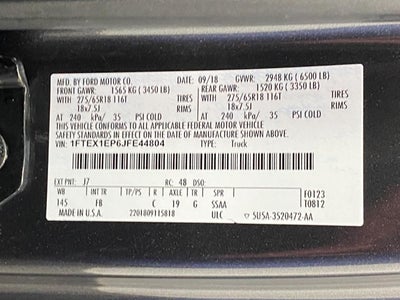 2018 Ford F-150 XL 4WD SuperCab 6.5' Box