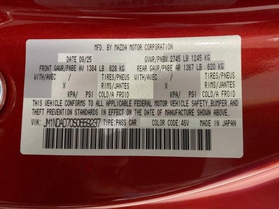 2025 Mazda Mazda MX-5 Miata Grand Touring Manual