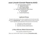 2021 Lincoln Corsair Reserve AWD