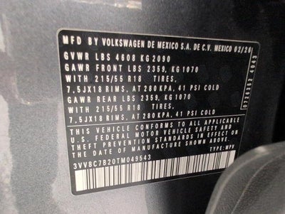 2026 Volkswagen Taos S 4MOTION