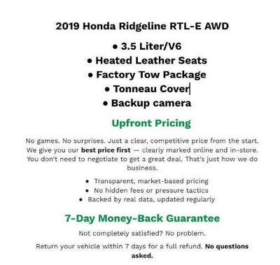 2019 Honda Ridgeline RTL-E
