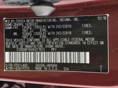 2017 Toyota Highlander Hybrid Limited