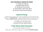 2013 Chevrolet Corvette 2dr Cpe w/2LT