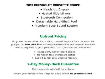 2013 Chevrolet Corvette 2dr Cpe w/2LT