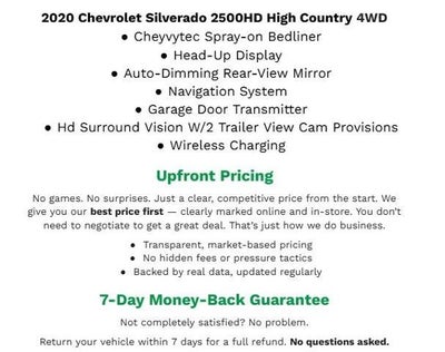 2020 Chevrolet Silverado 2500 HD 4WD Crew Cab 159 High Country