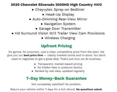 2020 Chevrolet Silverado 2500 HD 4WD Crew Cab 159 High Country