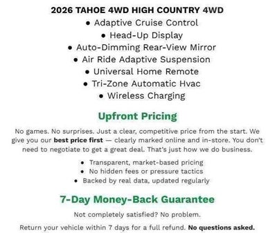 2026 Chevrolet Tahoe 4WD 4dr High Country