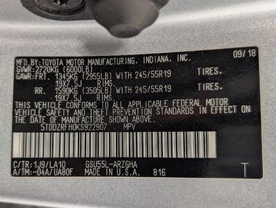 2019 Toyota Highlander Limited