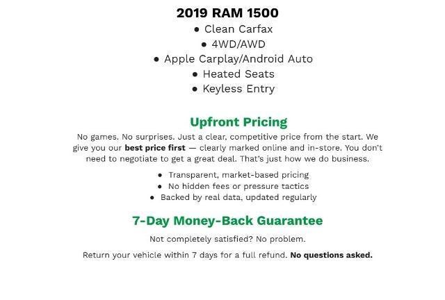 2019 RAM 1500 Rebel 4x4 Crew Cab 5'7 Box
