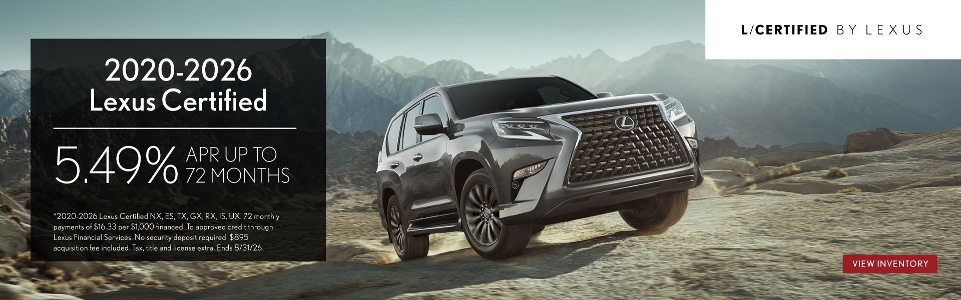 2020-2026 Lexus Certified