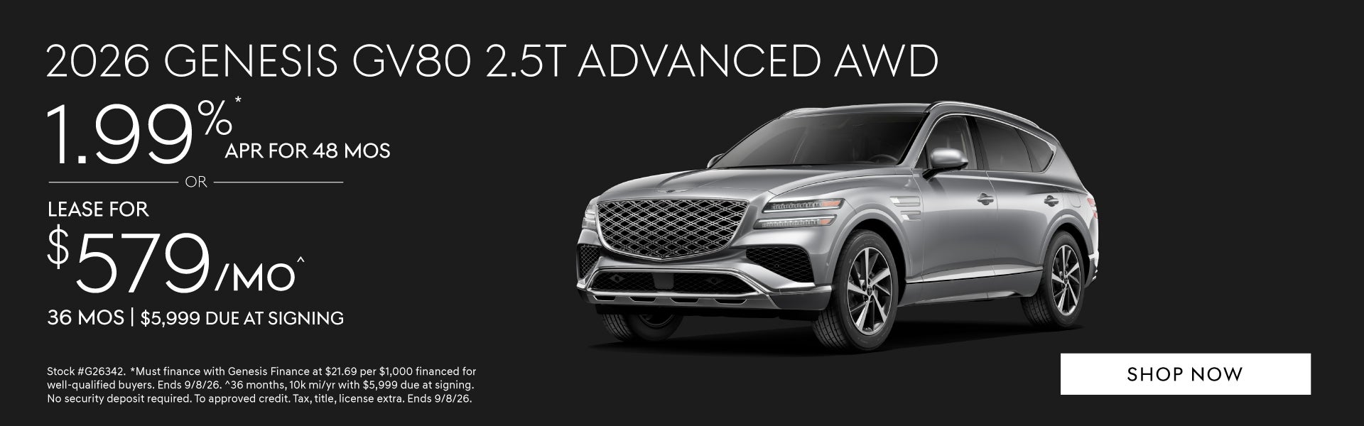 2026 Genesis GV80 2.5T AWD