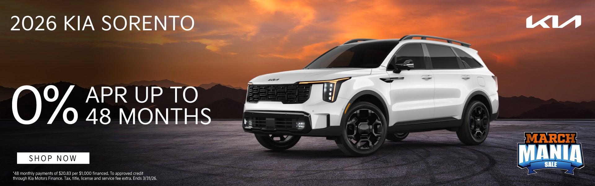 2026 Kia Sorento S AWD