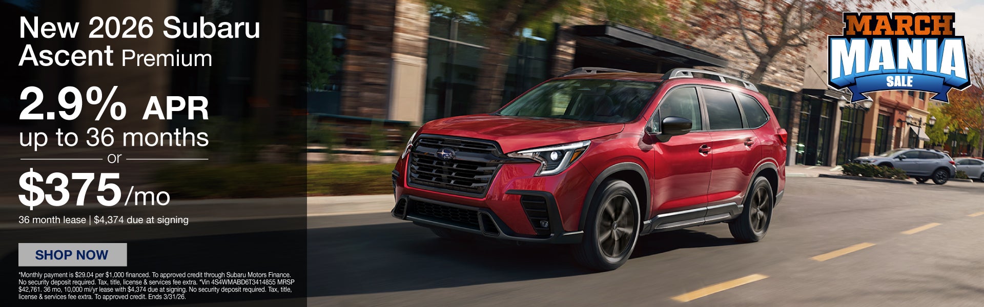 New 2026 Subaru Ascent