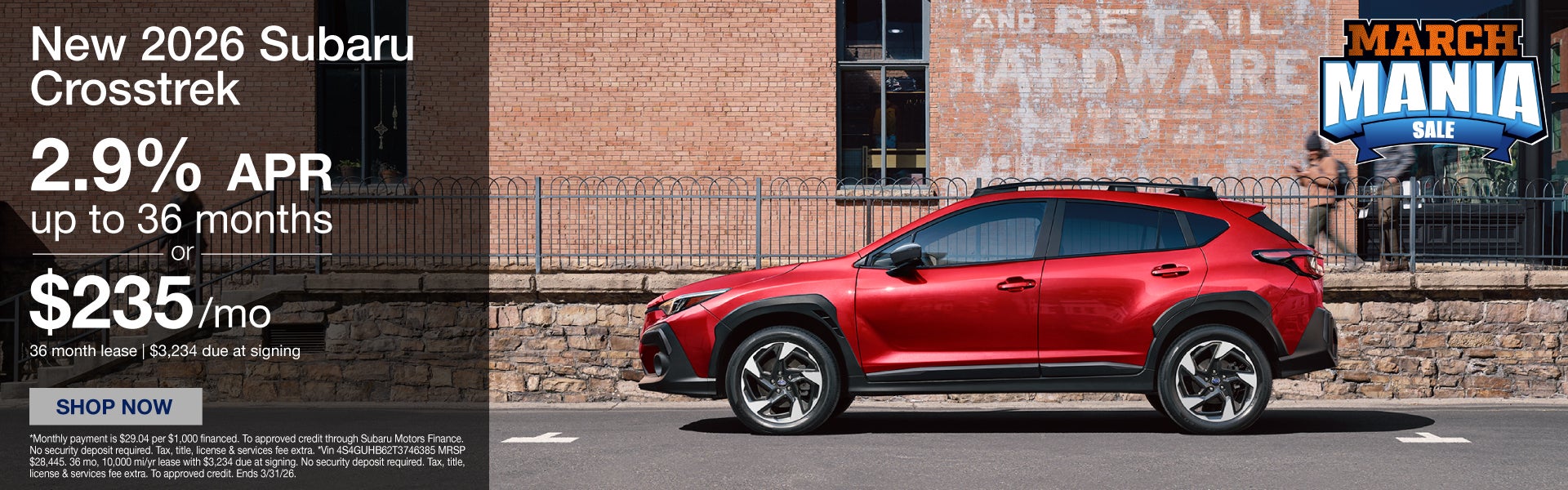 New 2026 Subaru Crosstrek