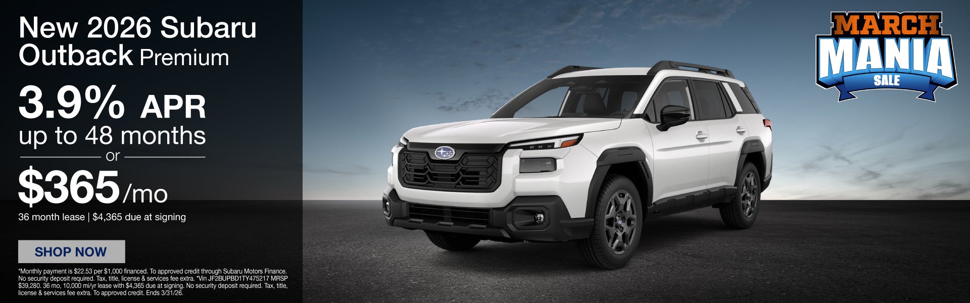 New 2026 Subaru Outback Touring